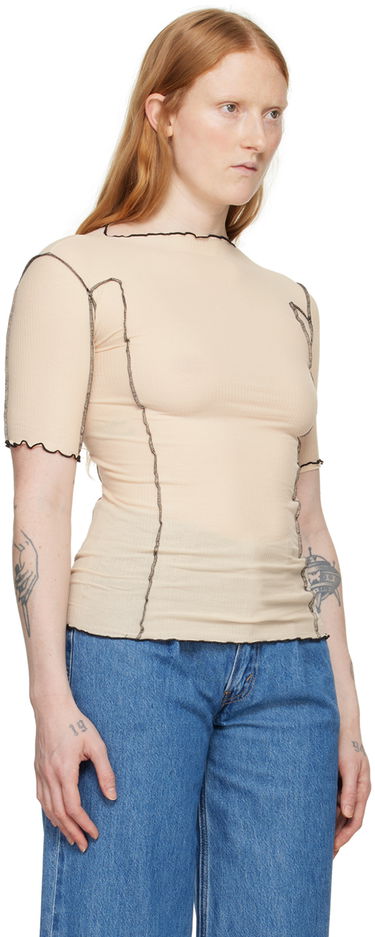 Тениска Baserange Slim 3/4 Sleeve T-Shirt Бежово | TTO3-RB-SU24, 1