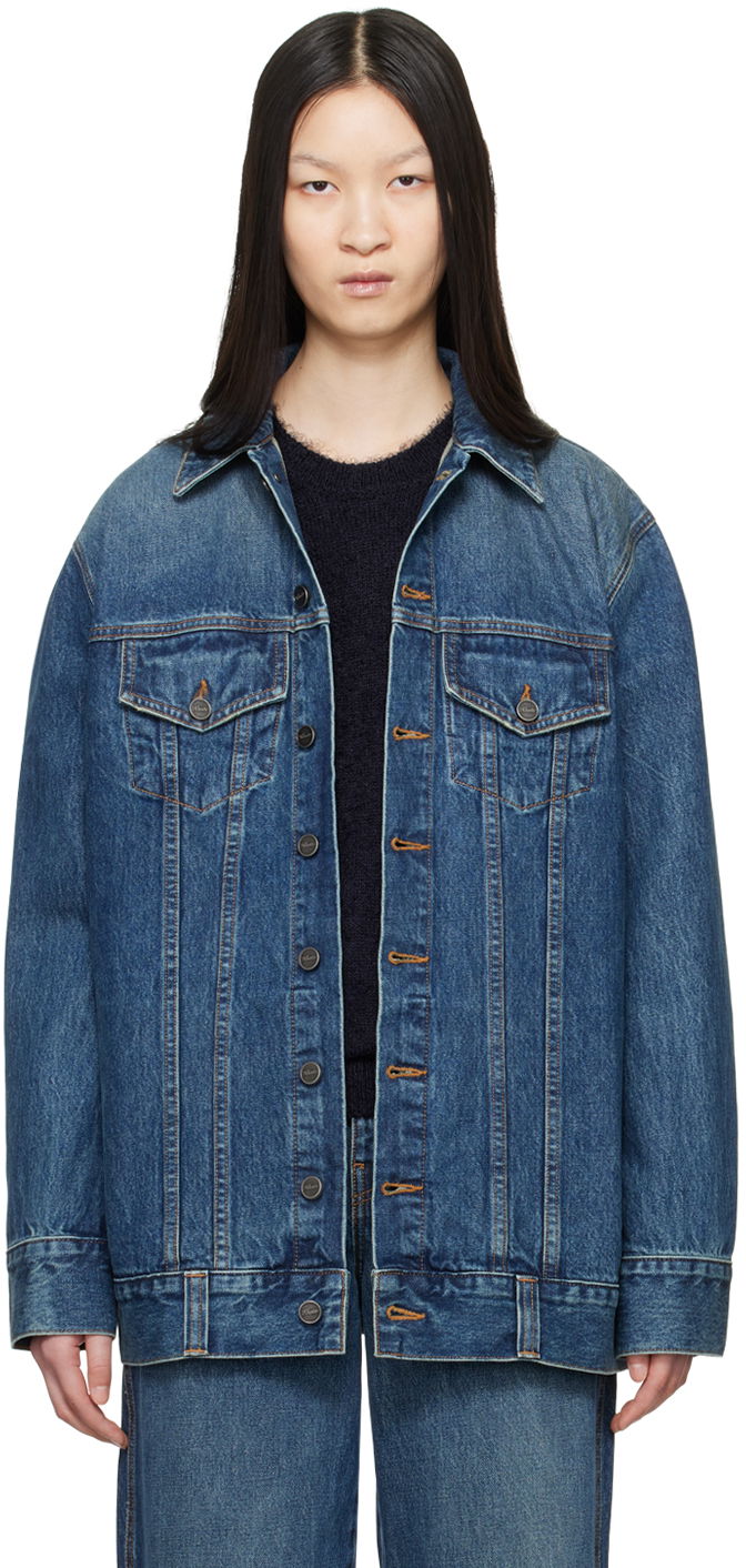 Яке Khaite Blue 'The Ross' Denim Jacket Синьо | 1126908005, 0