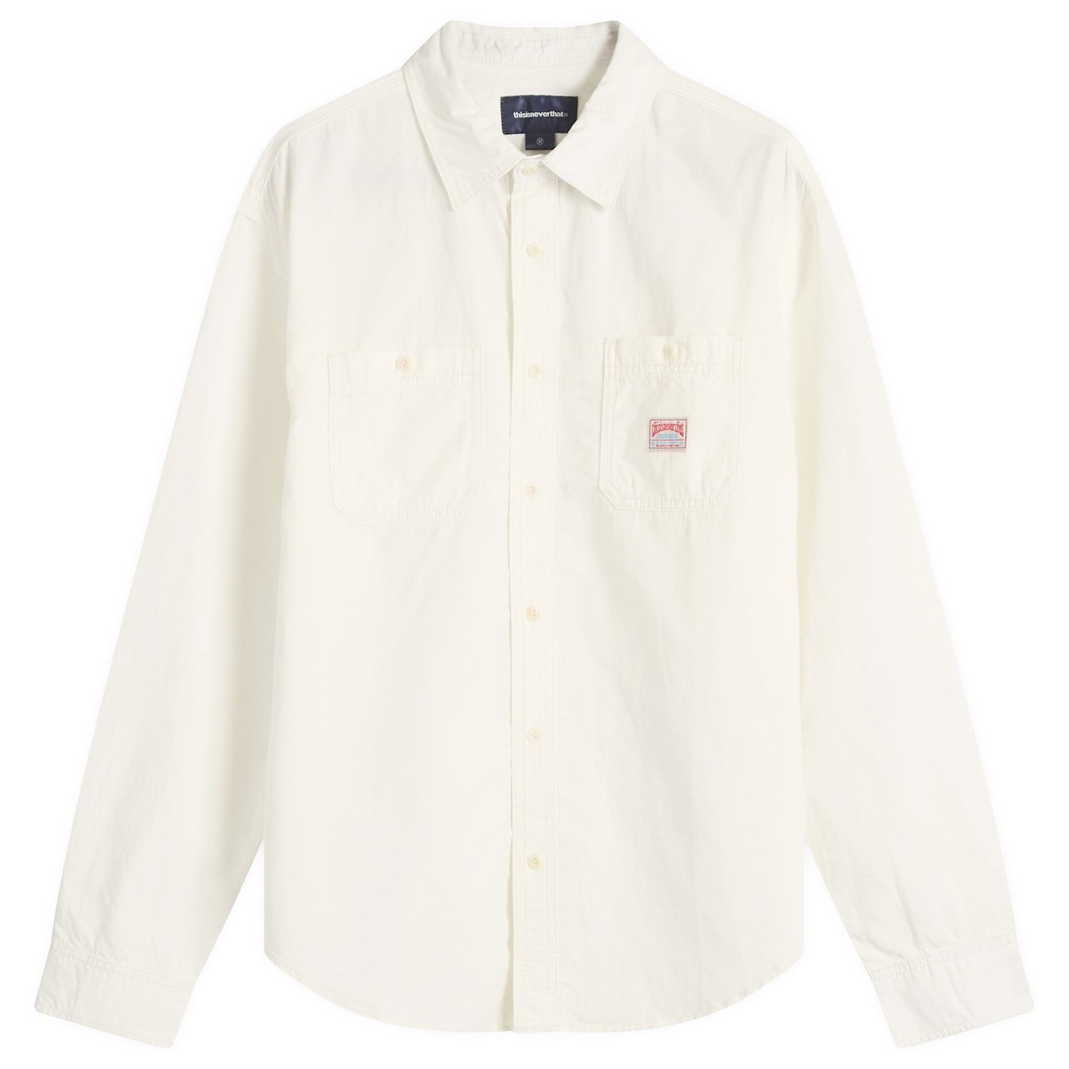 Риза thisisneverthat thisisneverthat Chambray Shirt, Size Small Бяло | TN251WSHTL01-WHT, 1
