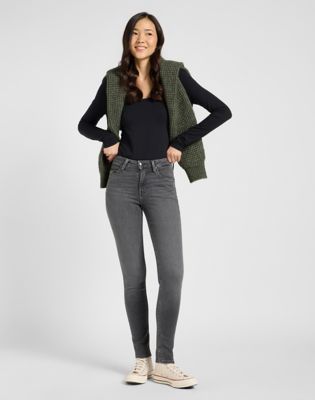 Дънки Lee Scarlett High Skinny Jeans 33x33 Сиво | 112370839, 1