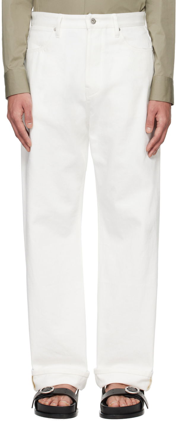 Дънки Jil Sander Twisted Jeans Бяло | J23KA0102_J46544, 0
