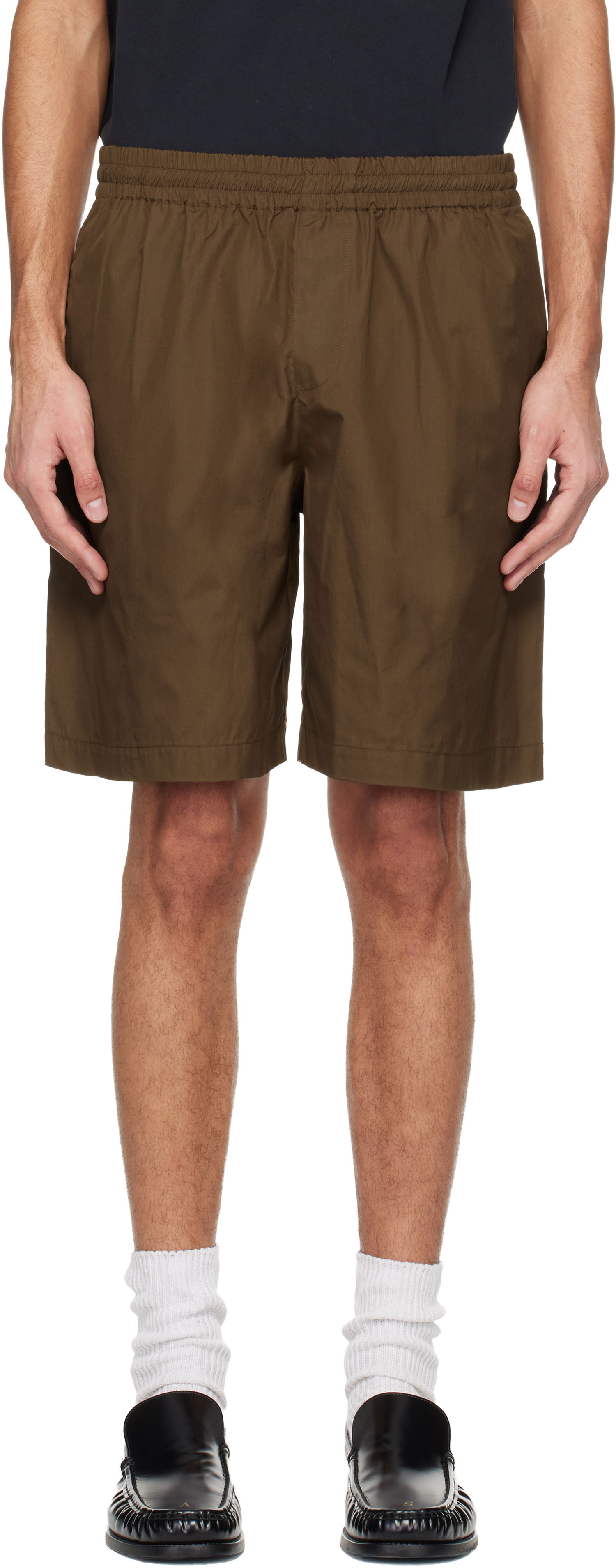 Къси панталони A.P.C. Cohle Elasticated Waist Shorts Кафяво | COHLE-H10011, 0