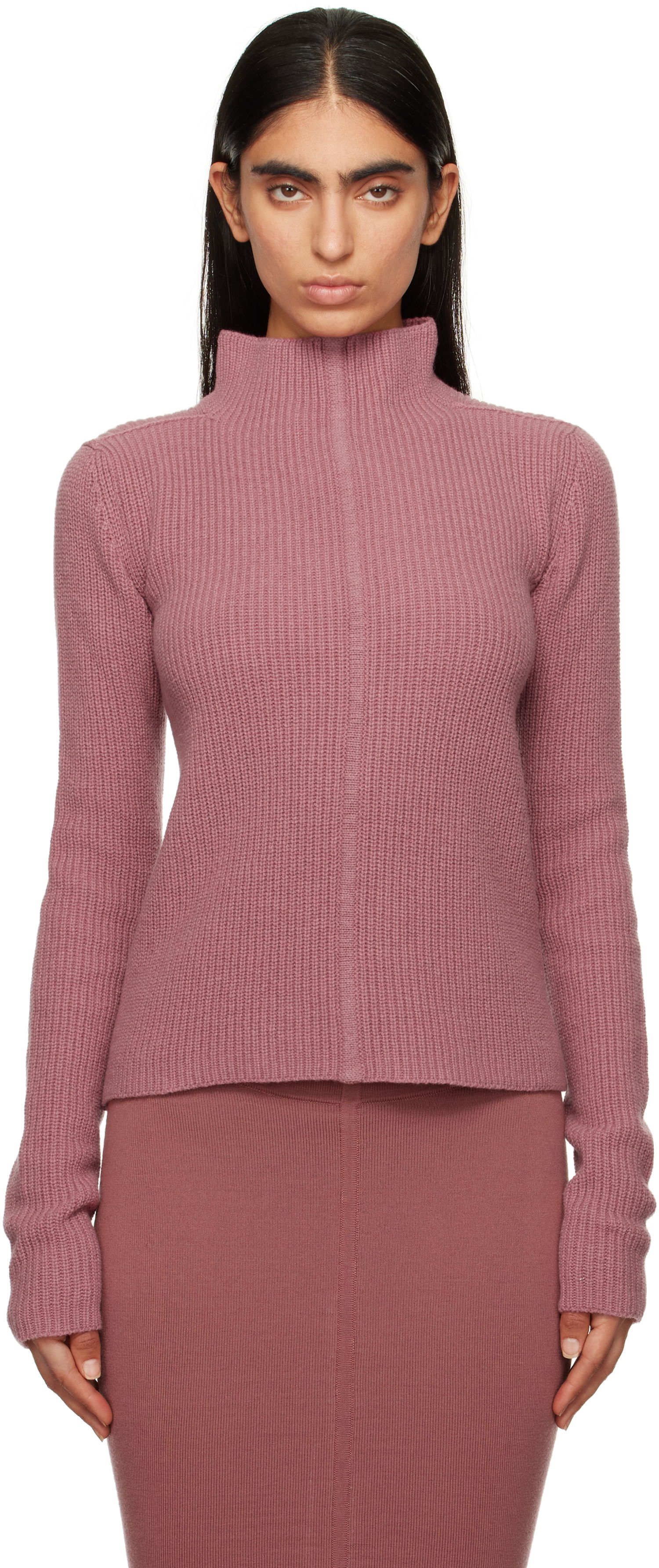 Пуловер Rick Owens Porterville Headon Lupetto Turtleneck Sweater Розово | RO02D3676 WSBRL, 0