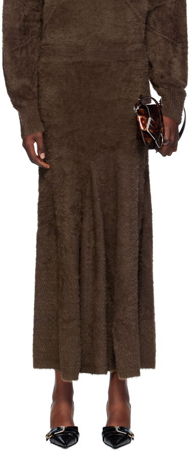 Пола Helmut Lang Helmut Lang Grunge Maxi Skirt Кафяво | O06HW701, 0