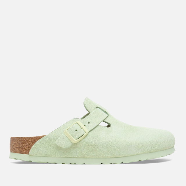 Boston Slim Fit Suede Mules - Faded Lime