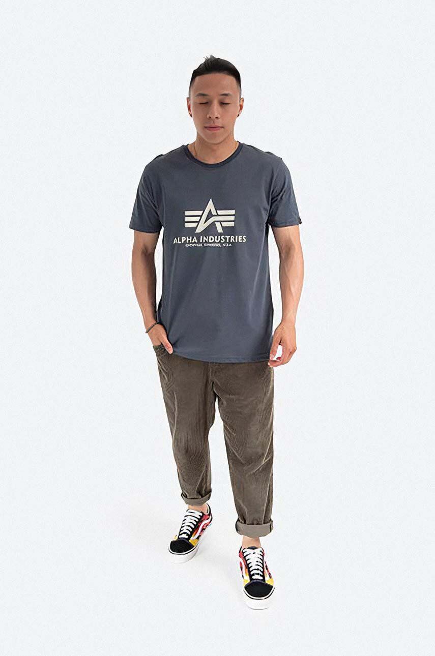 Тениска Alpha Industries Graphic Print Cotton T-Shirt Синьо | 100501.136, 1
