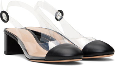 Кецове и обувки Gianvito Rossi Gianvito Rossi Nappa Soft Glass Slingback Heels Черно | G95568-45RIC-NOG, 3