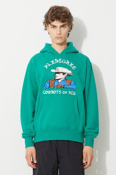 Суитчър Pleasures Hoodie With Print Зелено | P23SP024, 0