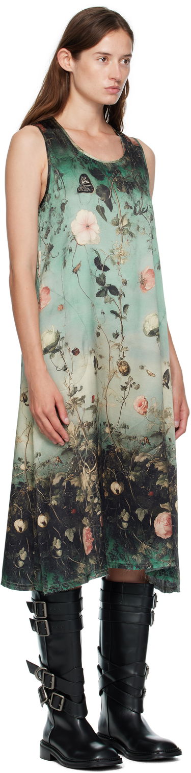 Pокля R13 R13 Sleeveless Floral-Print Midi Dress Зелено | R13WR304-R584A, 1