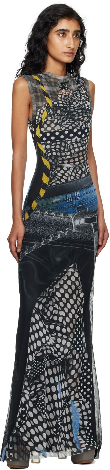 Pокля Ottolinger Ottolinger Mesh Maxi Dress Многоцветен | 101-500301-03, 3