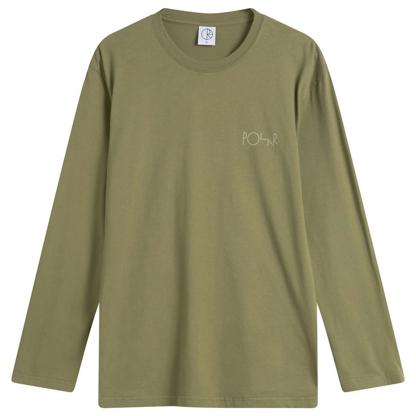 Тениска Polar Skate Co. Stroke Logo Steve Long Sleeve T-Shirt, Size Large Зелено | PSC-W25-35-GRN