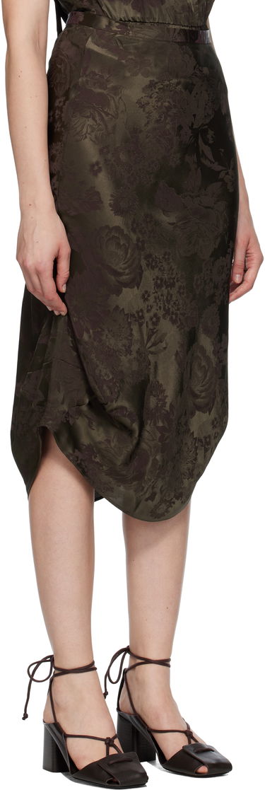 Пола Maison Margiela Floral Midi Skirt Черно | S52ME0025 M35471, 4