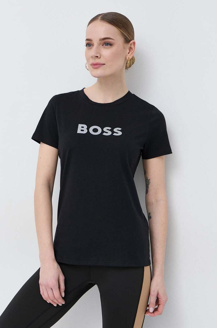 Тениска BOSS Alica Schmidt x Organic-Cotton Logo T-Shirt Черно | 50492743, 0