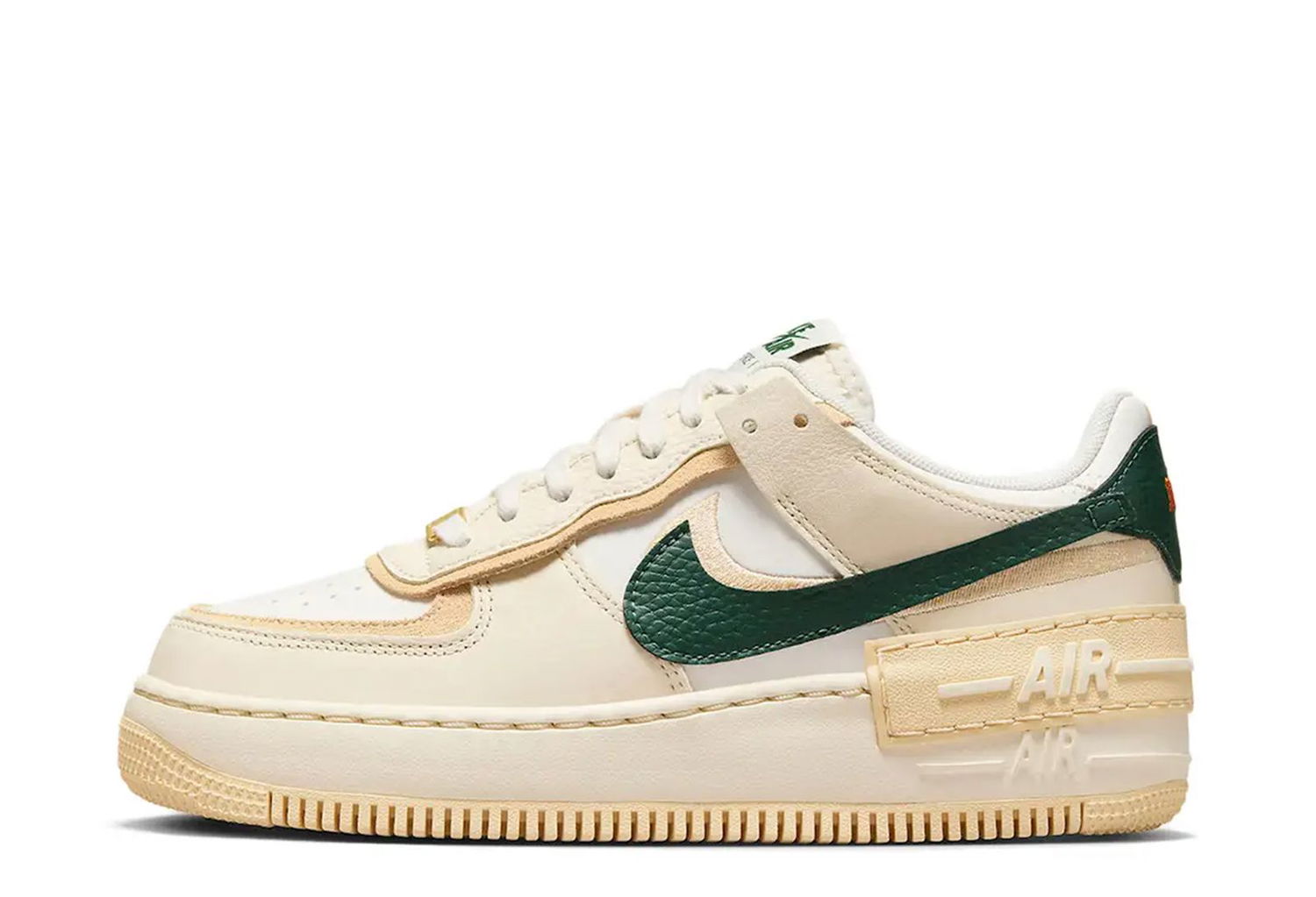 Кецове и обувки Nike Air Force 1 Shadow Sail Green Orange W Бежово | FQ2764-100, 0
