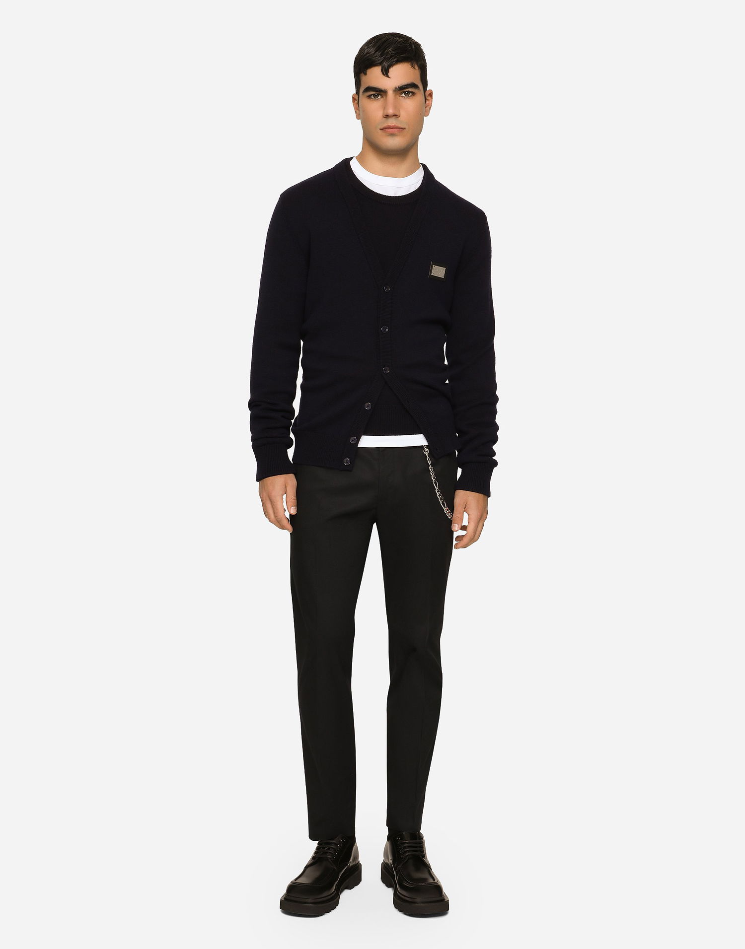 Панталони Dolce & Gabbana Dolce & Gabbana Stretch Gabardine Trousers 44 Черно | GY6IETGG825B0665, 1