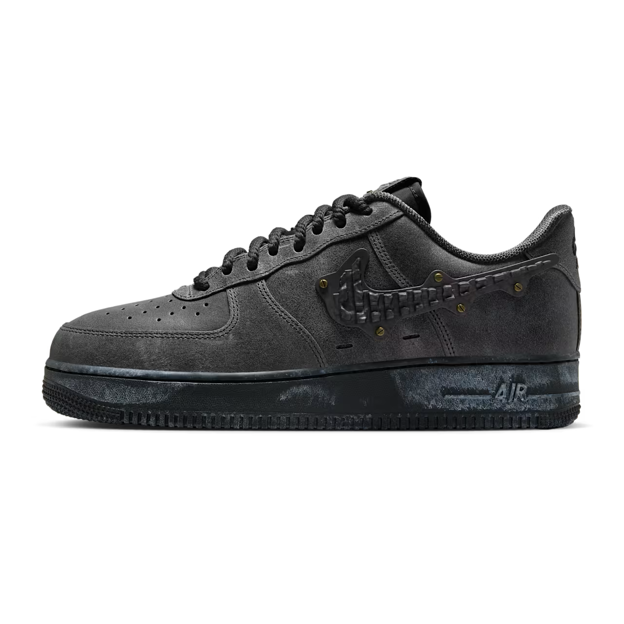 Кецове и обувки Nike Air Force 1 Low Metalwork Medium Ash Anthracite Черно | IH4965-254, 0