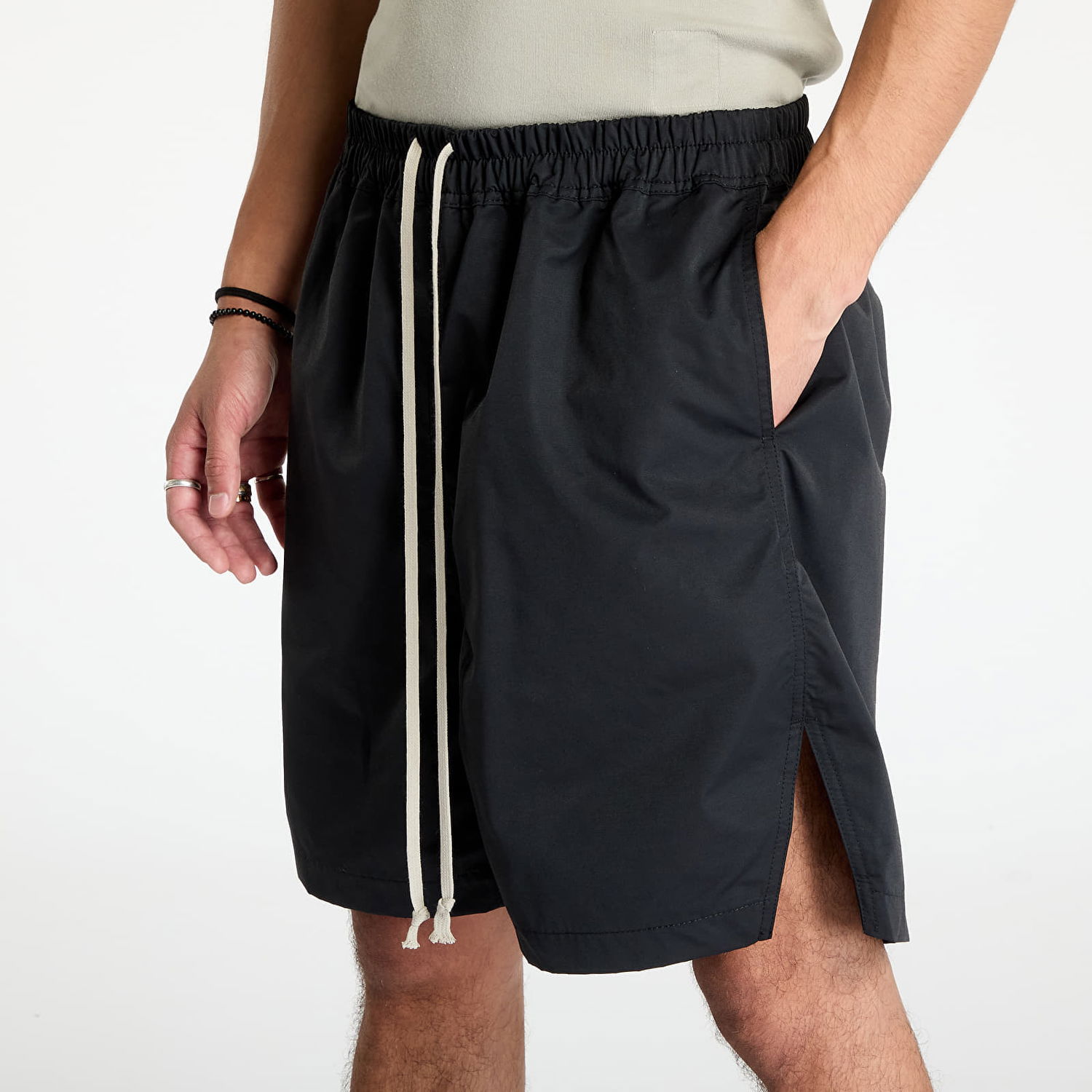 Къси панталони Rick Owens DRKSHDW Woven Long Boxers Shorts Black Черно | DU02D2390 MU 09, 1