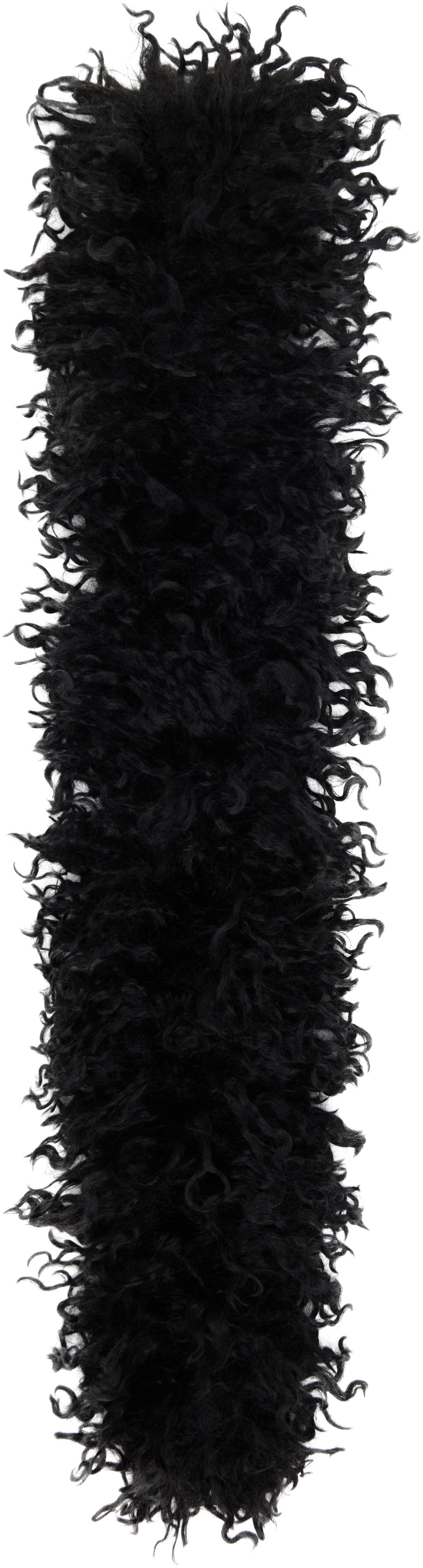 Шал Anna Sui Anna Sui Faux Curly Lamb Fur Long Scarf Черно | A1025A1, 0