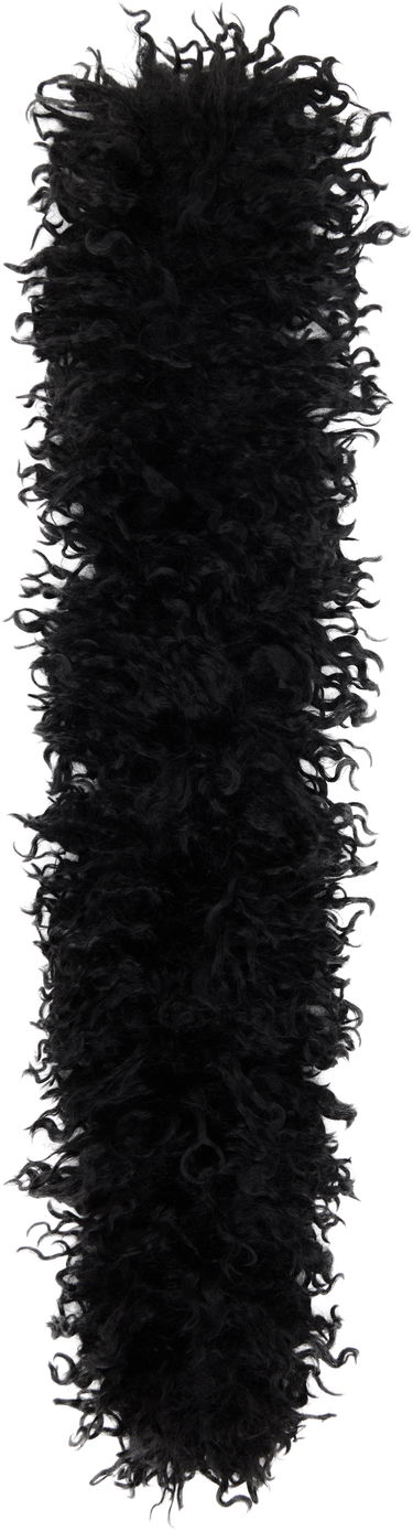 Шал Anna Sui Anna Sui Faux Curly Lamb Fur Long Scarf Черно | A1025A1, 0