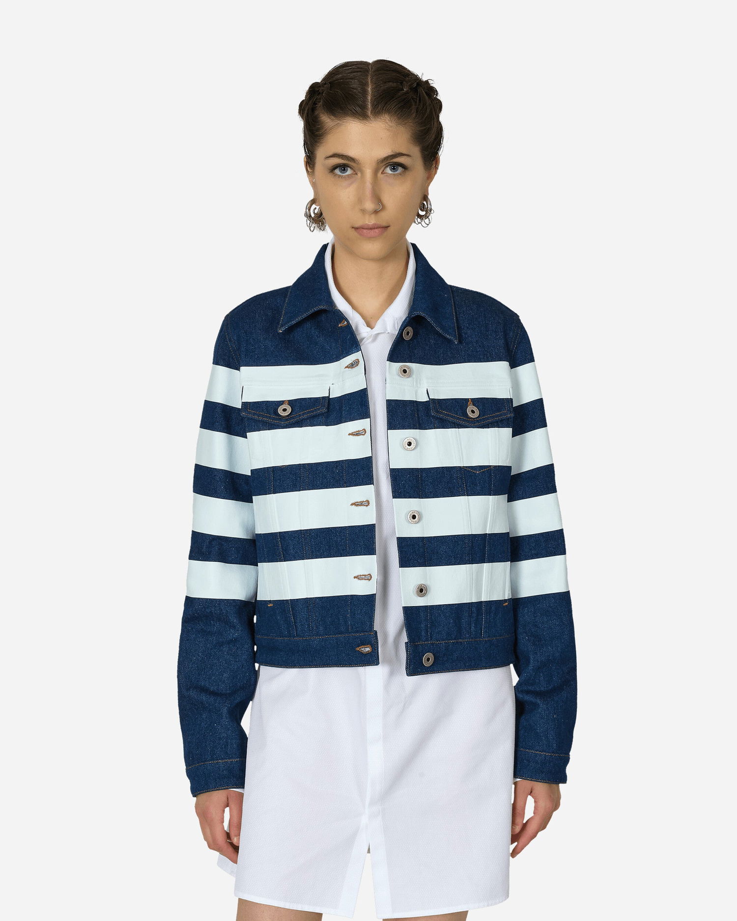 Яке Jean Paul Gaultier Striped Denim Jacket Синьо | VE071IP-D017 5501, 1