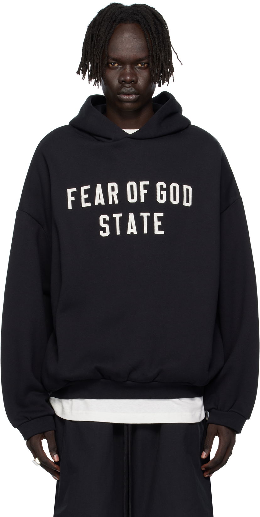 Суитчър Fear of God Fear of God ESSENTIALS 90s Fit Fleece Hoodie Черно | 192SP256210F