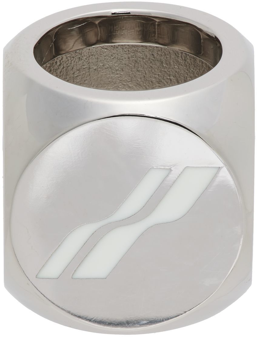 Пръстен We11done We11done Logo Dice Ring Металик | WD-AJ1-22-704-U-WH, 0
