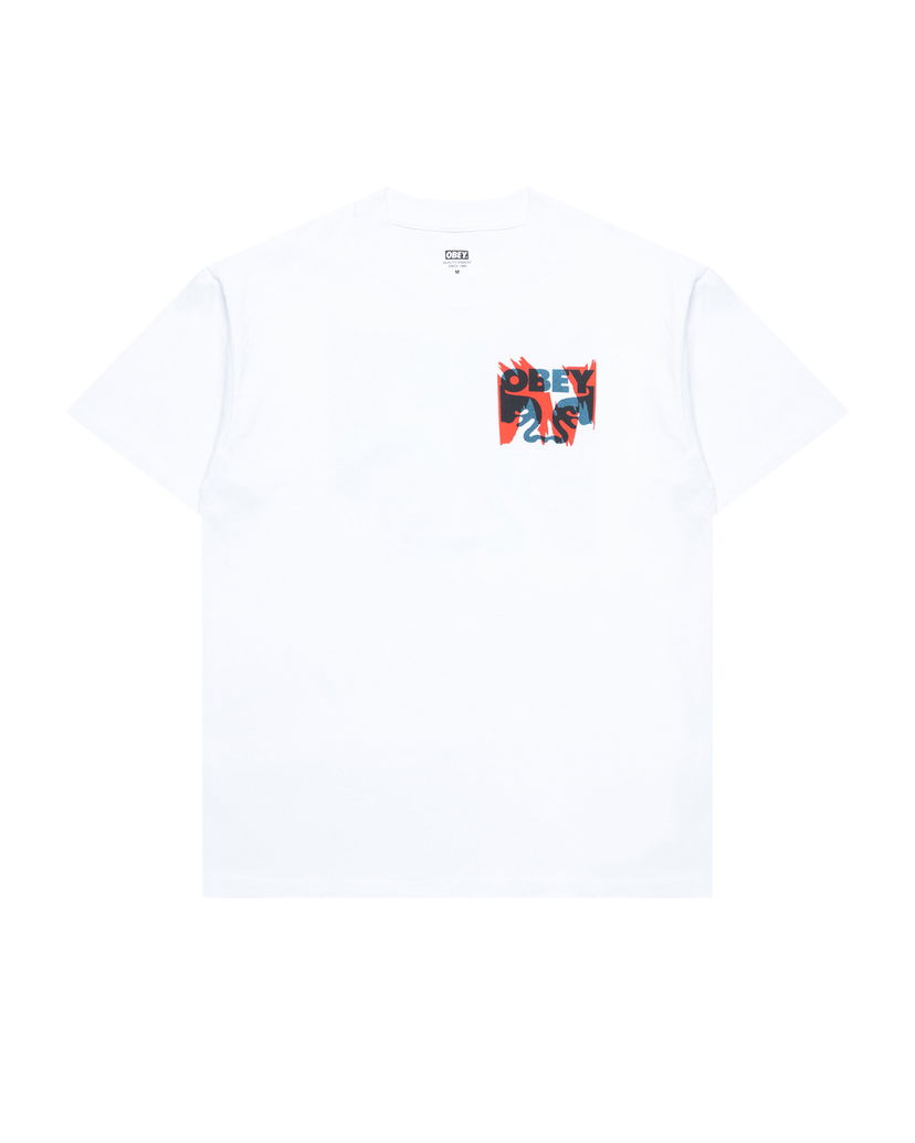 Тениска OBEY Torn Posters Graphic T-Shirt Бяло | 165263972-WHT