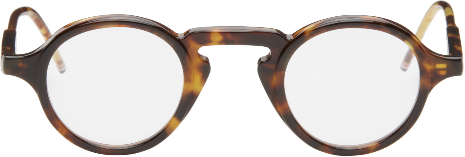 Слънчеви очила Thom Browne Tortoise Round Acetate Glasses Кафяво | UEO904A-G0002, 0