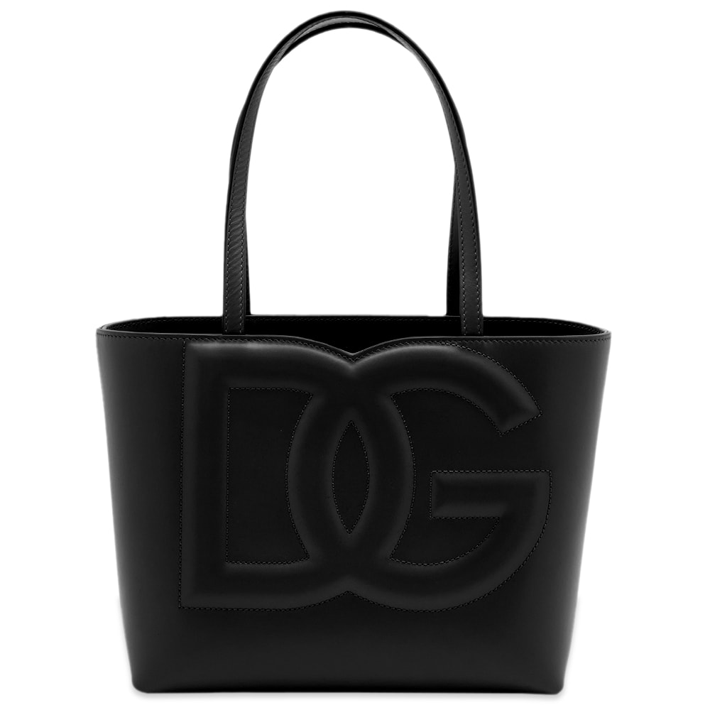 Голяма пазарска чанта Dolce & Gabbana Logo Leather Tote Bag Черно | BB7337AW576-80999, 0
