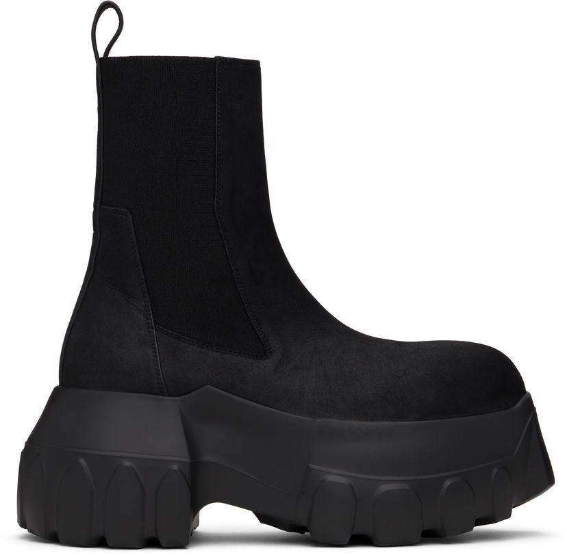 Кецове и обувки Rick Owens Rick Owens Porterville Beatle Mega Tractor Chelsea Boots Черно | RR02D6860 LSA