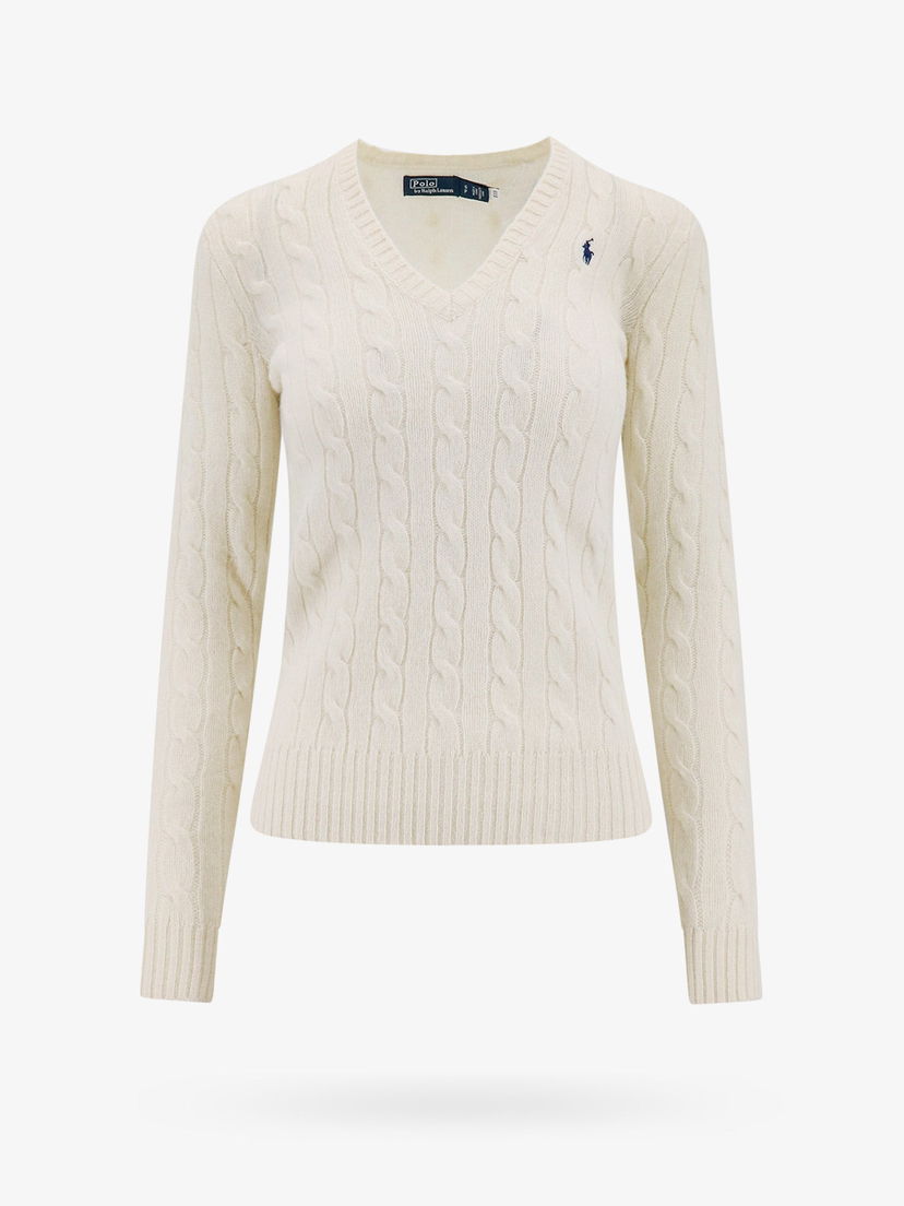 Пуловер Polo by Ralph Lauren Cable Knit Sweater Бяло | 211910422001