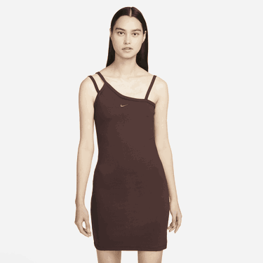 Pокля Nike Sportswear Everyday Modern Asymmetrical Tank Dress Кафяво | DV7934-227, 0