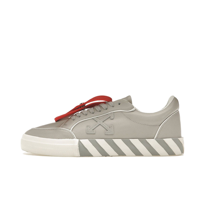 Кецове и обувки Off-White Vulc Leather Sneaker Grey Сиво | OMIA085S23LEA0040501