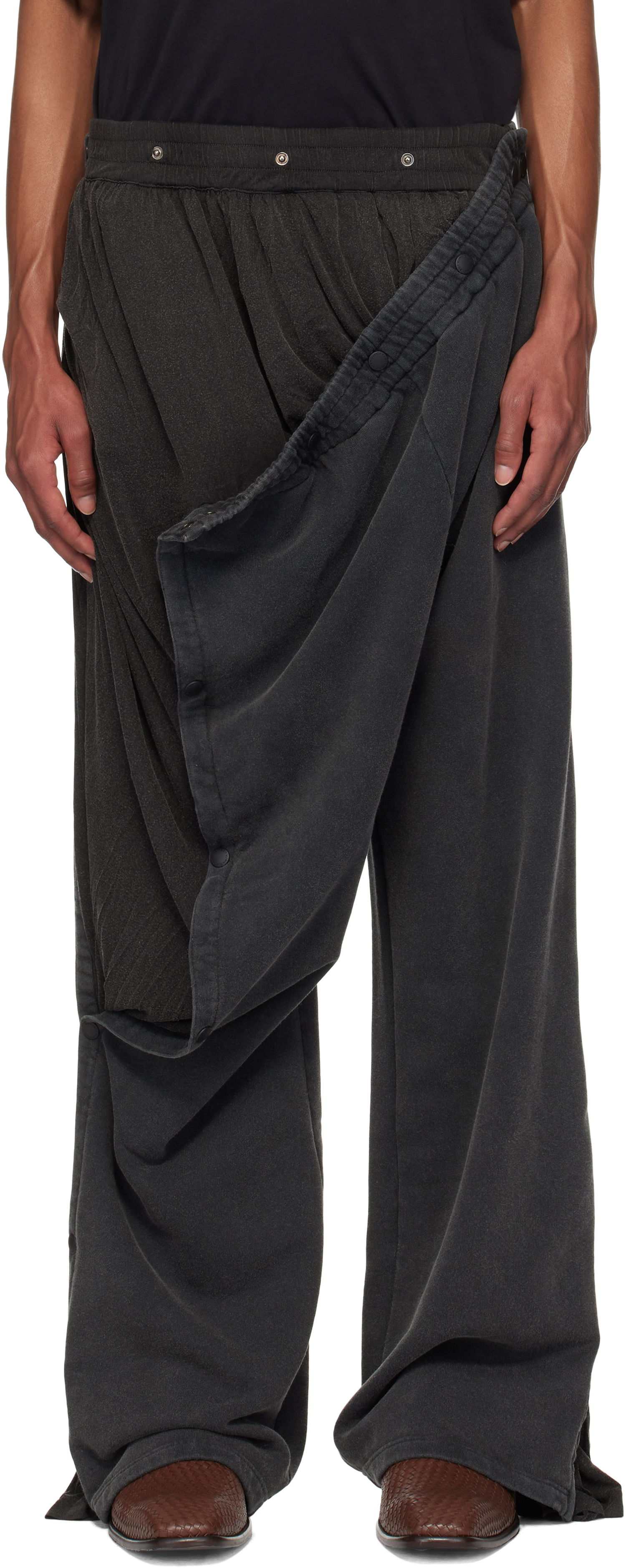 Спортни панталони Y/PROJECT Snap Insert Sweatpants Черно | 204PA004, 0