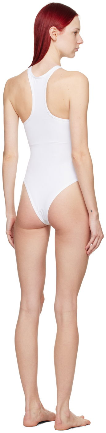 Бански The Attico Attico Hook-Eye Swimsuit Бяло | 243WBB04 PA63, 2