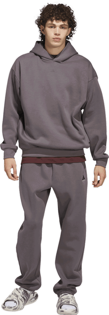 Спортни панталони adidas Performance Basketball Fleece Pants Лилаво | JL6872, 4