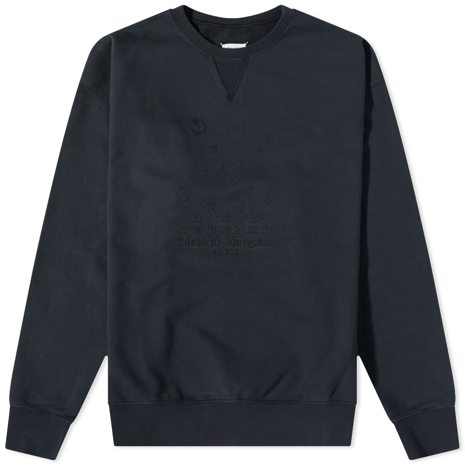 Суитчър Maison Margiela Embroidered Numbers Logo Sweatshirt Черно | S50GU0208-S25520-861, 0
