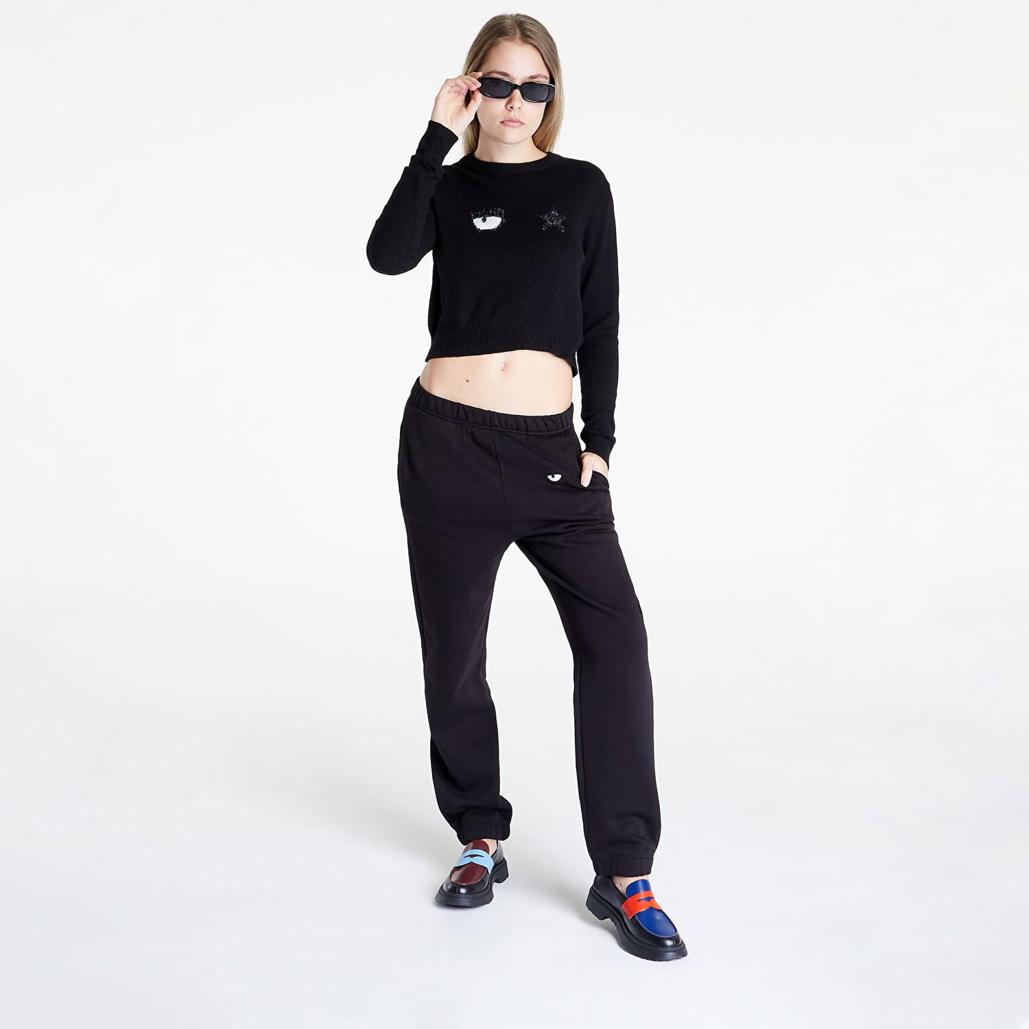 Пуловер Chiara Ferragni Eyestar Knit Черно | 73CBFM22CMA10899, 0