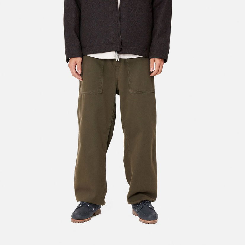 Карго панталони Carhartt WIP Relaxed Fit Garment Dyed Cotton Pants Зелено | I033761_9