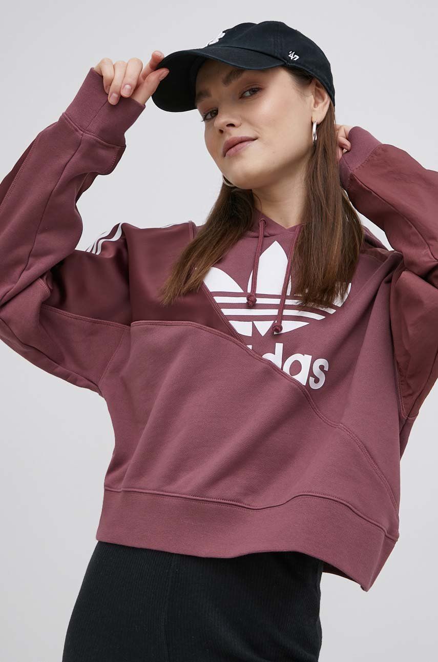 Суитчър adidas Originals Hoodie Лилаво | HC7035, 1