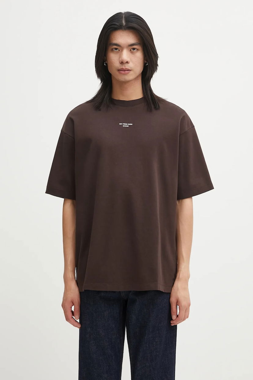 Тениска Drôle de Monsieur Drôle de Monsieur Le T-shirt Slogan Classique Tee Кафяво | I.TS202.CO002