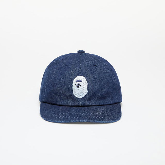 A BATHING APE Ape Head Denim Cap Indigo