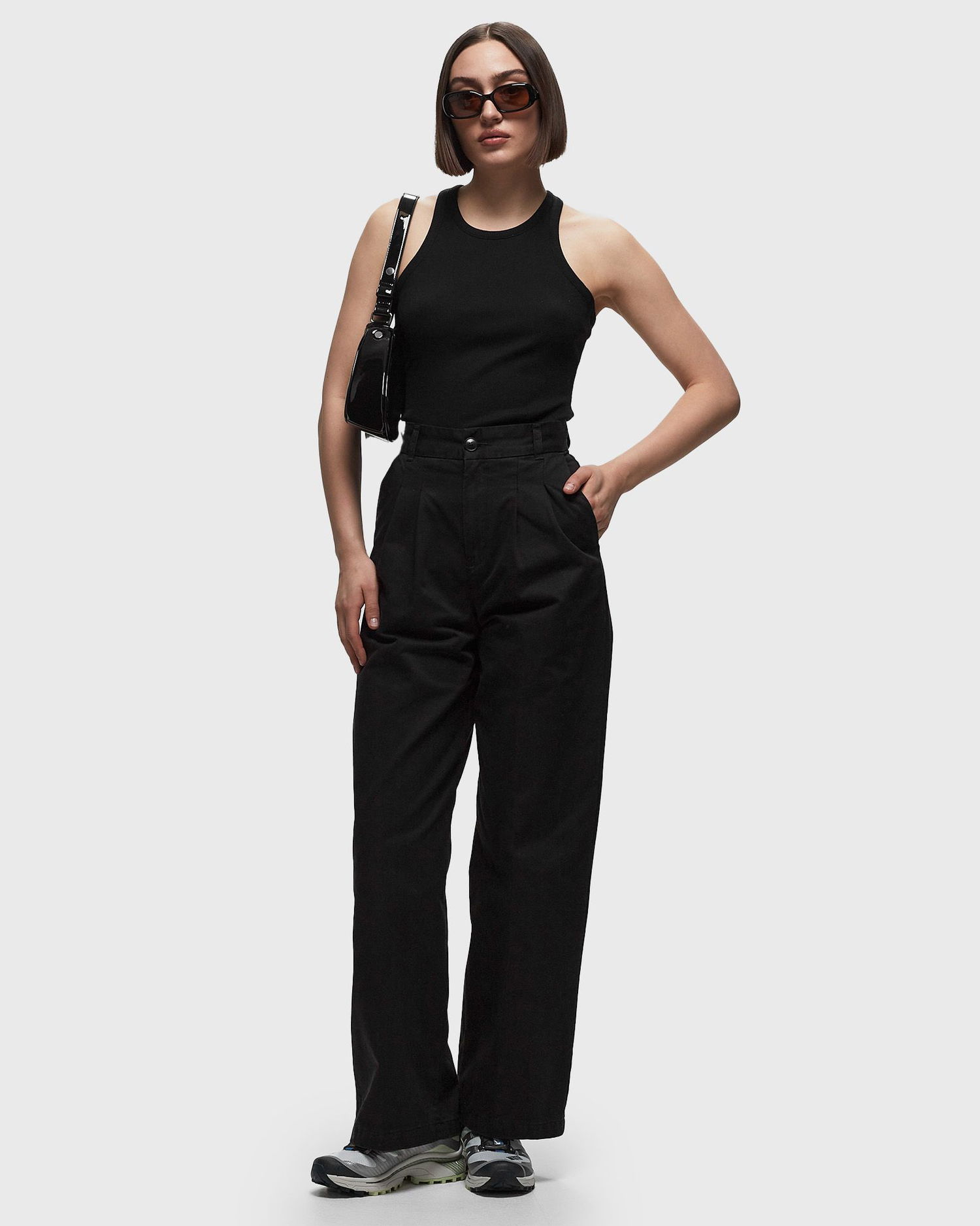 Панталони Carhartt WIP Leola Pleated Trousers Черно | I033147-89.06, 1