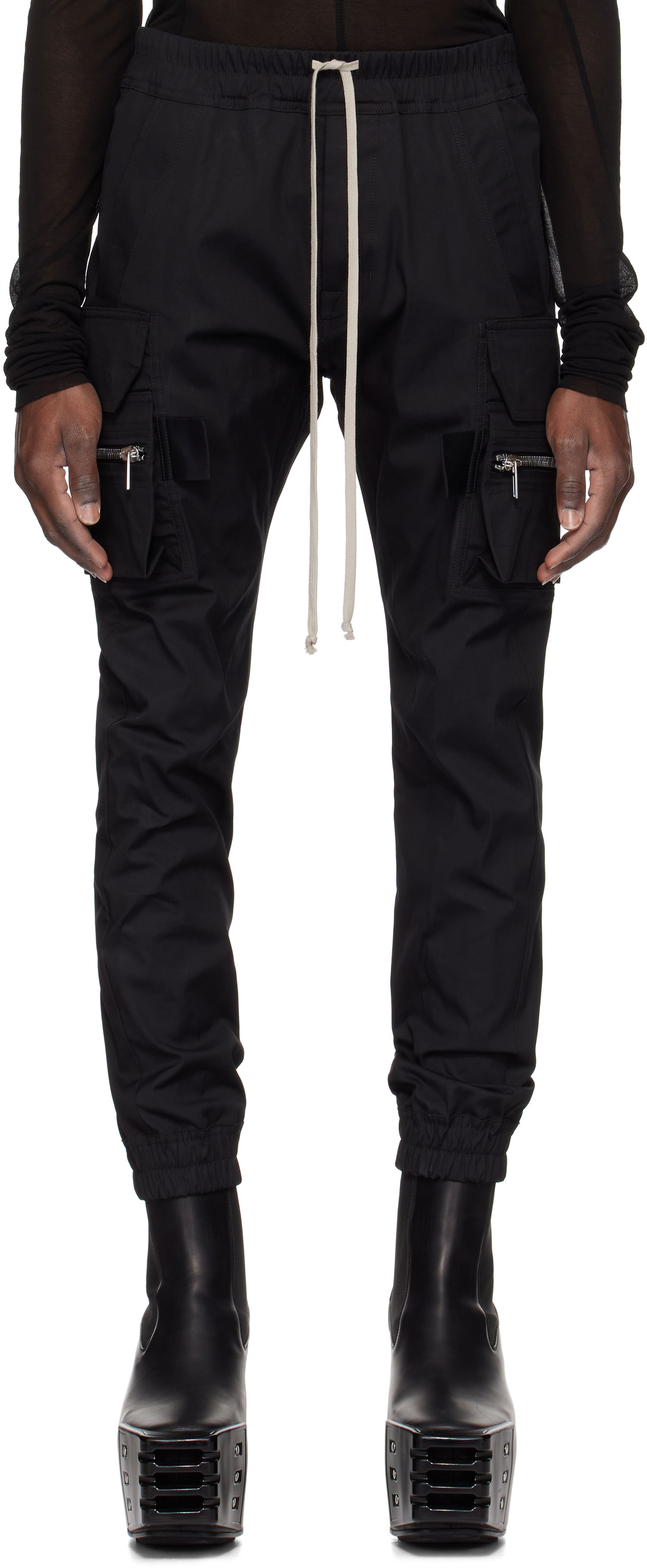 Карго панталони Rick Owens Rick Owens Hollywood Mastadon Cargo Pants Черно | RU01E5396 TE, 0
