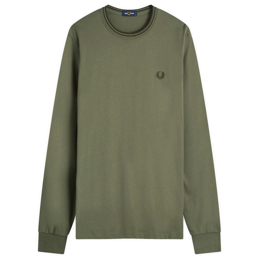 Тениска Fred Perry T-Shirt Long Sleeve Зелено | M9602-W49