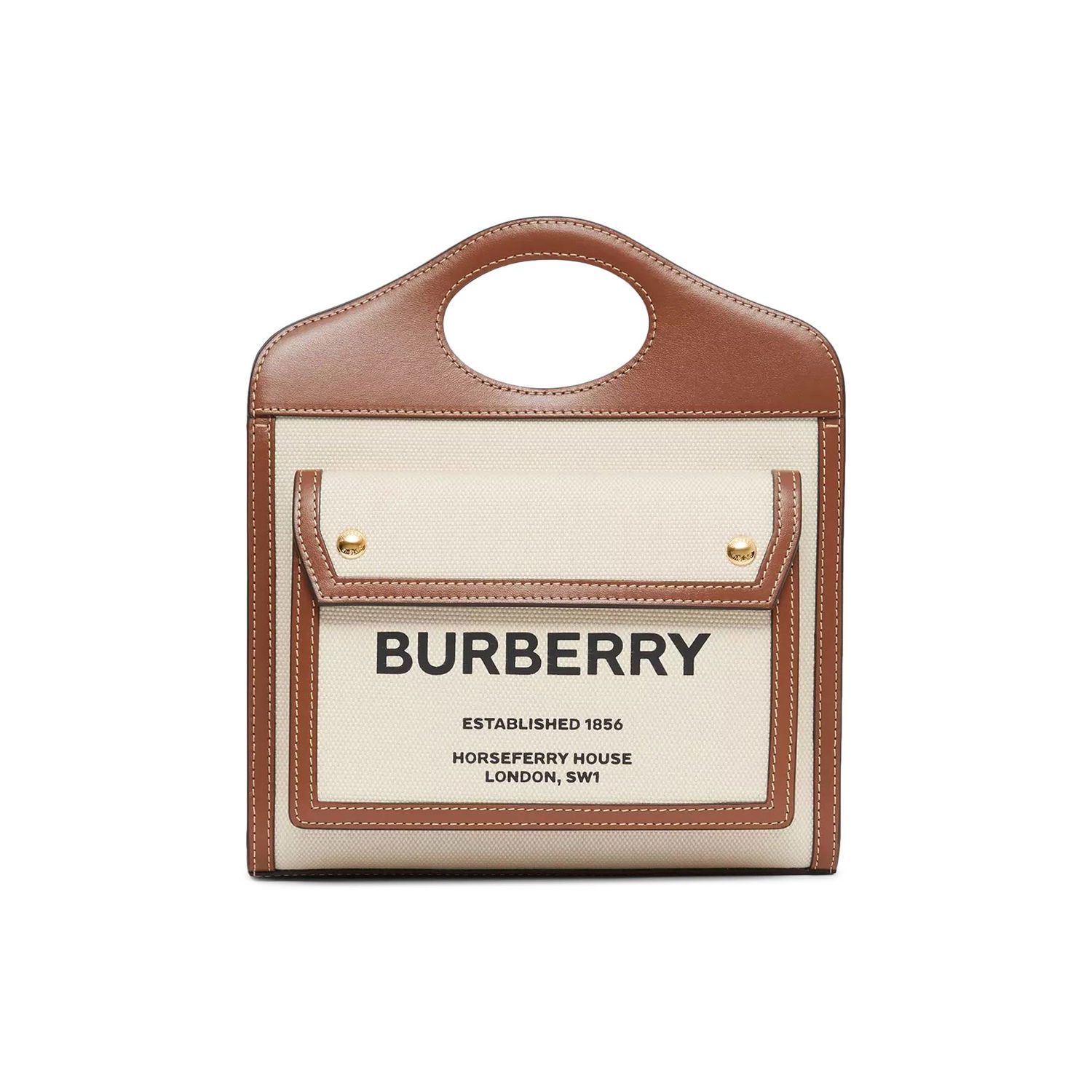 Дамска чанта Burberry Mini Pocket Bag Кафяво | 8039361, 1