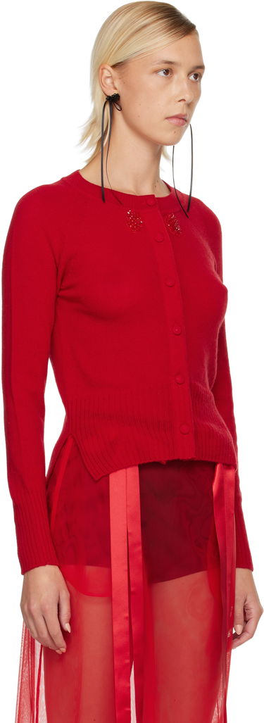 Пуловер Simone Rocha Simone Rocha Embellished Cashmere Cardigan Черно | COMK3B 0667, 4
