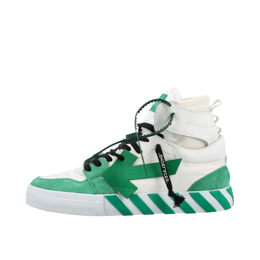 Кецове и обувки Off-White Vulc High White Green Зелено | OMIA225F22LEA0010155