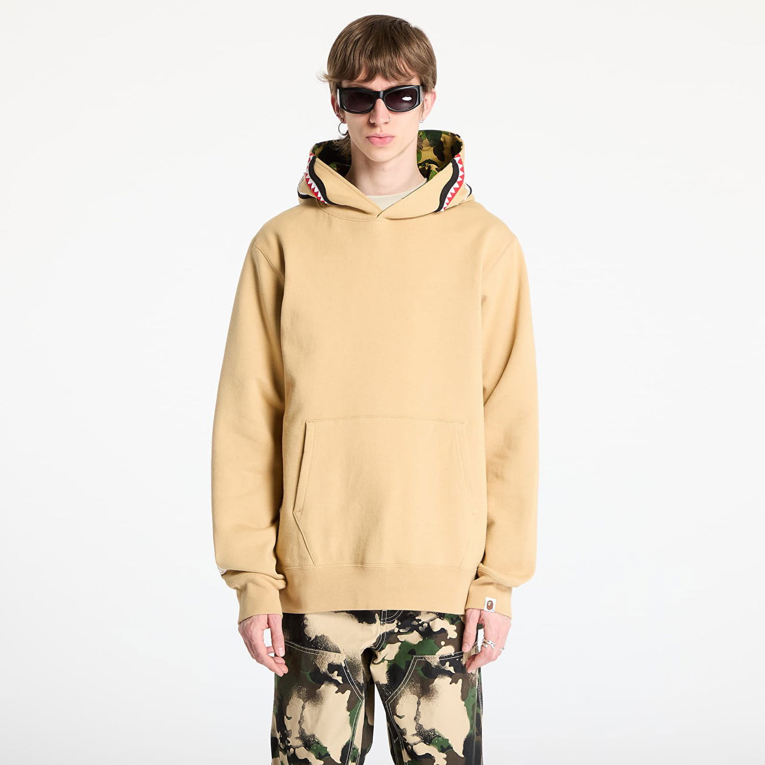Суитчър BAPE A BATHING APE ABC Camo Shark Pullover Hoodie Бежово | 001PPL301009MBEI, 0