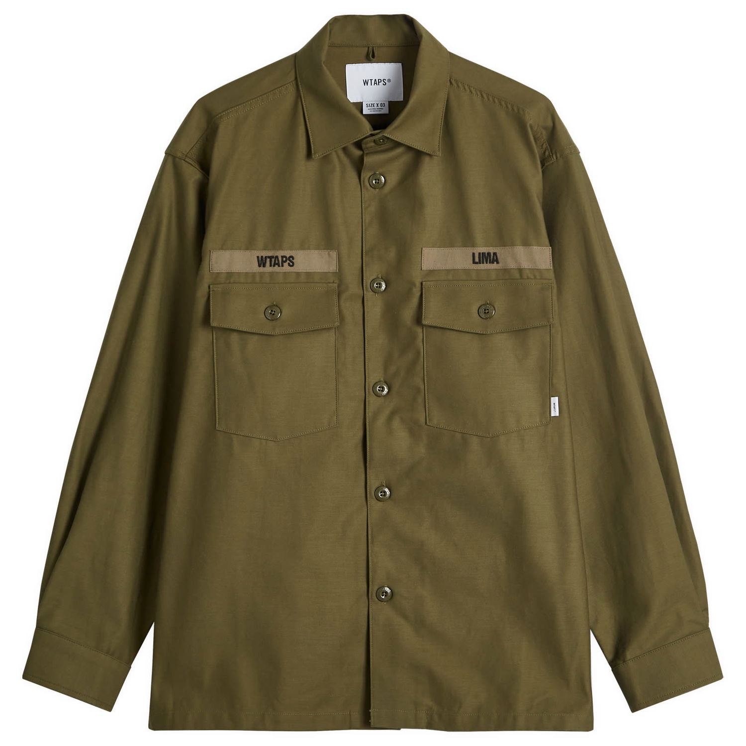 Риза WTAPS Utility Shirt Зелено | 242WVDT-SHM01-OLV, 0